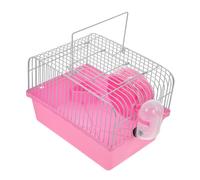 ibasenice Jaula para Hámster Accesorios De Interior Multifuncional De Viaje Pequeña Portátil para Roedores De Abs Color Rosa