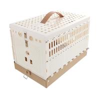 ibasenice Jaula Plegable para Palomas y Conejos Caja de Transporte Portátil con Cierre Seguro y Asa Diseño Abs Resistente para Entrenamiento y Domesticar Aves Pequeñas