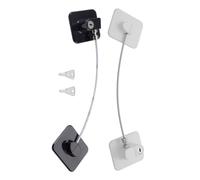 ibasenice Juego de 2 Cerradura de Seguridad Infantil para Refrigerador y Ventanas Lock Adhesivo con Claves Instalación y Compatible con Múltiples Tipos de Muebles
