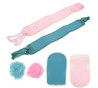 ibasenice Juego de Baño Exfoliante Multifuncional de Algodón para Cuerpo Bolas y Esponja, Set de 6 Piezas para Limpiar y Cuidar Piel de Adultos Color Aleatorio