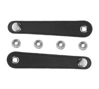 ibasenice Juego de Correas para Acordeón de Cuero Negro de Fuelle Hebillas Resistentes y Acolchadas, Ideales para Práctica y Concierto