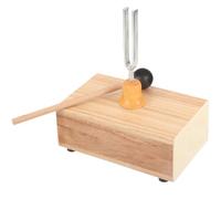 ibasenice Juego de Diapasones de Sonido Terapéutico para Yoga y Meditación con Caja de Resonancia de Madera y Martillo de Acero para Experimentos Acústicos
