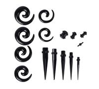 ibasenice Juego De Expansiones Para Orejas Tapones De Silicona y Túneles De Oído, Estilo Delicado, Material Acrílico, Diseño Cónico, Adecuado Para Perforaciones Auriculares, Adecuado Para Fi