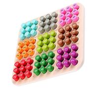 ibasenice Juego De Mesa Sudoku De Madera para Niños, Tablero De Clavijas Pequeño, Durable y Ligero, Educativo y Entretenido para Preescolar, Suministros Didácticos Infantiles