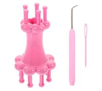 ibasenice Juego de Telar de Plástico Herramienta fácil de usar para tejer hilo con aguja y gancho crochet para tejer bufandas y cuerdas de lana, Adecuado para abuelas y madres