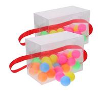 ibasenice Juego de Twerking con 40 Pelotas de Ping Pong y 2 Cajas de Sacudidas, Divertido Juego de Fiesta para Grupos, Despedidas de Soltera y Cumpleaños, Kit Portátil para Interior y Exterior