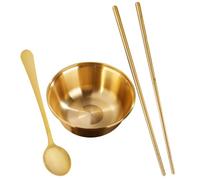 ibasenice Juego de Utensilios de Latón Dorado Elegante y Funcional Práctico y Fácil de Limpiar Set de 3 Piezas para Servir Ensaladas y Frutas en Fiestas y Bares