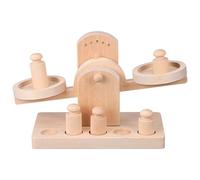 ibasenice Juguete con báscula de madera, juguete educativo con báscula, juguete con báscula, juguete con báscula de cálculo para niños, báscula de montaje, material matemático de Montessori