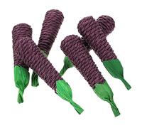 ibasenice Juguete Masticable para Hámster y Chinchilla, Palo De Morder De Paja Natural, Set De 6 Piezas, Tamaño Pequeño, para Jaula De Animales Pequeños y Conejos, Mascotas Pequeñas