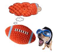 ibasenice Juguete Masticable para Perros con Sonido Pelota de Rugby de Látex Duradera Entrenamiento Dental y Reduce Comportamiento Destructivo Pequeño para Cachorros y Perros Medianos