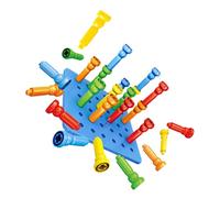 ibasenice Juguete Montessori De Clavijas Forma De Hongo para Niño Niña Tablero Sensorial De Clasificación De Colores y Desarrollo De Motricidad Fina y Coordinación Manual Educativo para Bebé