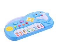 ibasenice Juguete Musical Educativo De Piano Eléctrico para Niños Pequeños, Tamaño , Color Azul, Multifunción Modos Música y Animales, Adecuado para Desarrollo y Entretenimiento Infantil