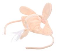 ibasenice Juguete para Gatos de Interior Diseño de Cabeza de Conejo en Felpa Rosa, Palo de Burla Interactivo Que Instintos y Ofrece Diversión para Gatitos