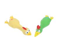 ibasenice Juguetes Interactivos para Perros en Látex Forma de Pollo, 2 Piezas Resistentes para Masticar y Aliviar el Estrés Juego Mascotas