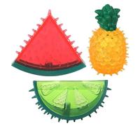 ibasenice Juguetes para Masticar para Perros 3 Piezas, Material TPR Resistente y Seguro, Diseño Función Chirriante y Refrescante para Dentición y Limpieza Dental, Adecuado Estilo