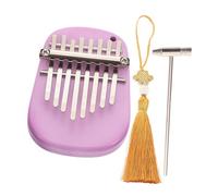 ibasenice Kalimba De Teclas Piano De Pulgar Morado Ovalado Fácil Para Principiantes Instrumento Musical Pequeño Para Crear Música Casa