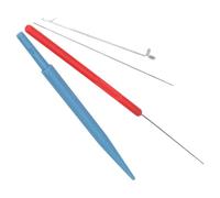 ibasenice Kit de 4 Agujas para Abalorios Reutilizables de Metal y Plástico, Fáciles de Enhebrar, Ideales para Proyectos de Crochet y Manualidades de Costura