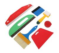 ibasenice Kit de 7 Escobillas de Goma Pequeñas para Aplicación de Película para Ventanas de Coche Herramienta de Plástico para Detallado Automotriz Alisado de Papel Tapiz y Limpieza de