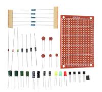 ibasenice Kit de Entrenamiento en Soldadura Placa de Inserción Directa y Componentes para Enseñanza de Fundamentos Eléctricos y Electrónicos en Estudiantes