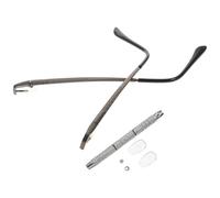 ibasenice Kit de Reparación de Gafas de Sol Destornillador Almohadillas Nasales y Tornillos Juego de Reemplazo de Patillas Metálicas Color Gris Oscuro Accesorio para Mantenimiento y
