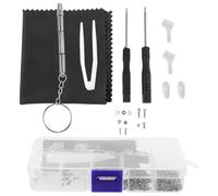 ibasenice Kit de Reparación de Gafas Tornillos Finos y Almohadillas de Soporte Nasal, Herramienta Ligera para Mantenimiento en Cualquier Lugar