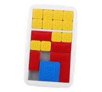 ibasenice Klotski Juguete Educativo temprano Oferta de Juegos educativos Juguete matemático de plástico Rompecabezas Mental para Adolescentes Juguetes de Inteligencia el plastico Blanco