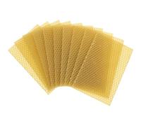 ibasenice Láminas de Cera de Abejas para Apicultura 10 Unidades Tamaño Mediano Base para Marcos Profundos Uso en Colmenas y Fabricación de Velas