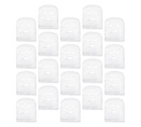 ibasenice Láminas y Se Ajustan al Contorno del Rostro para Cuidado Facial de Mascarilla Facial de Gasa de Algodón Blanco, 100 Piezas Desechables Forma de Gesto Que Atrapan Humedad