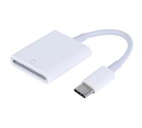 ibasenice Lector de Tarjetas de Memoria USB Tipo C Lectura Directa Adaptador de Memoria de Plástico Abs, Blanco, Plug and Play para Tablet, Móvil y Ordenador