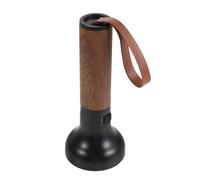 ibasenice Linterna Exterior de Madera Estilo Retro Recargable 1200mah | Aleación de Aluminio, Carga Type-c, Negra, 10w, Resistente a Salpicaduras, para Viajes y Fiesta Ochentera