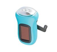 ibasenice Linterna LED Recargable Batería Solar y Manivela, Linterna Multifuncional para Camping Batería de 3.6v y Correa Antiperdida de Abs Color Aleatorio