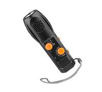 ibasenice Linterna Multifuncional con Manivela Recargable Radio FM Am Alarma Sos y Cargador USB para Emergencias y Senderismo al Aire