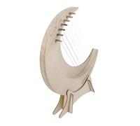 ibasenice Lira en Principiantes Creativo Diseño de Forma para Luna de Arpa de Cuerda de Madera Metal Ligera 7 Tonos y Músicos Intermedios