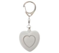 ibasenice Llavero con Alarma Personal, Alarma Personal en Forma de Corazón con Luces Led, Plástico, Blanco, 3 Pilas Lr44, 125 Db, para Emergencias Médicas y Reacciones Alérgicas
