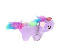 ibasenice Llavero de Unicornio de Peluche Adorable para Niñas Colgante de Felpa y Aleación, Accesorio Versátil y Decorativo Adecuado para Uso Diario y Fiestas