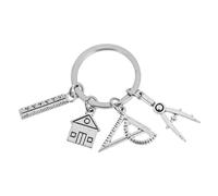ibasenice Llavero Metálico para Arquitectos y Ingenieros con Diseño de Regla Colgante Decorativo para Bolso Regalo Original y Práctico para Guardar Llaves