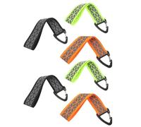 ibasenice Llavero Reflectante de Seguridad 6 Piezas Colgantes Fluorescentes (Verde Neón, Naranja, Negro), Accesorios Duraderos para Ciclismo, Senderismo y Running al Aire Libre