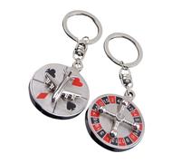 ibasenice Llaveros Creativos de Metal 2 Piezas Brújula Giratoria y Colgantes Avión y Cruz, Porta Llaves Decorativo para Mochila, Bolso y Uso Diario, Diseño Duradero y Práctico