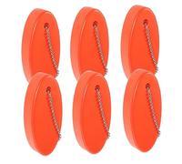 ibasenice Llaveros Flotantes Para Llaves De Barco, Set De 6 Unidades, Material Ligero y Resistente, Color Naranja Ovalado, Diseñados Para Deportes Acuáticos, Ideales Para Pesca, Vela y Navegación
