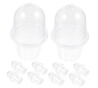 ibasenice Macetas Transparentes de Plástico con Tapa para Plántulas Macetas de con Orificios de Drenaje para y Decorar Exteriores