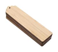 ibasenice Marcapáginas de Madera Hechos a Mano para Manualidades, 10 Piezas sin Terminar, Material de Madera Khaki Adecuado para Decoración de Fiestas y Uso Personal