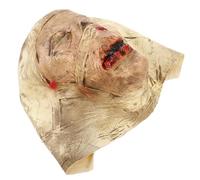 ibasenice Máscara de Momia Zombi de Terror en Látex Color Caqui para Halloween y Fiesta de Disfraces, 1 Pieza Aterradora y Espeluznante Varios estilos