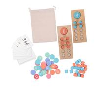 ibasenice Material Didáctico De Matemáticas para Juguetes Matemáticos De Madera Kit De Aritmética Montessori para Sumas y Restas para Educación Casa y Interacción Entre Hijos