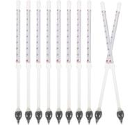 ibasenice Medidor de Densidad de Vidrio para Líquidos 10 Piezas, Hidrómetros de Jarabe de Arce y Azúcar, Escala de Fácil Lectura para Medición Precisa en Elaboración de Cerveza y