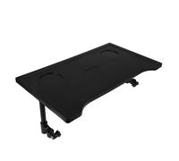 ibasenice Mesa Plegable Portátil para Silla de Ruedas Bandeja Desmontable Negra Compatible con Adultos con Soporte para Vasos Ligera y Práctica para Comedor y Actividades Diarias