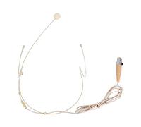 ibasenice Micrófono de Diadema XLR 3 Pines Beige para Intérpretes | Abs, 680ω y 10v, Captación Unidireccional Varilla Orientable, Ligero y Fácil de Transportar