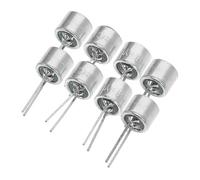 ibasenice Micrófono Electret Condensador 6050 Conectores 8 Piezas para Seguridad Hogar Oficina Activado por Voz Sensor Ultrasónico Alta Sensibilidad Color Gris