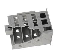ibasenice Modelo Arquitectónico Diseño Desolado de Edificio Dañado en Plástico 1:144 para Decoración de Maquetas y Paisajes de Tren Realistas