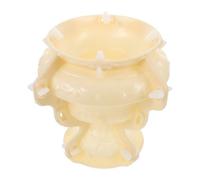 ibasenice Molde de Cemento para Macetas de Bonsái, Molde para Jarrón Suculento de Plástico Beige, Forma Urna, Reutilizable y Fácil Desmoldeo, para Proyectos DIY y Macetas de Balcón