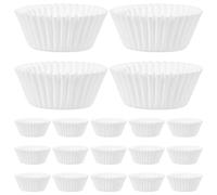 ibasenice Moldes de Papel Desechables y Resistentes al 1000 Blancos para Hornear para Repostería y Obsequios